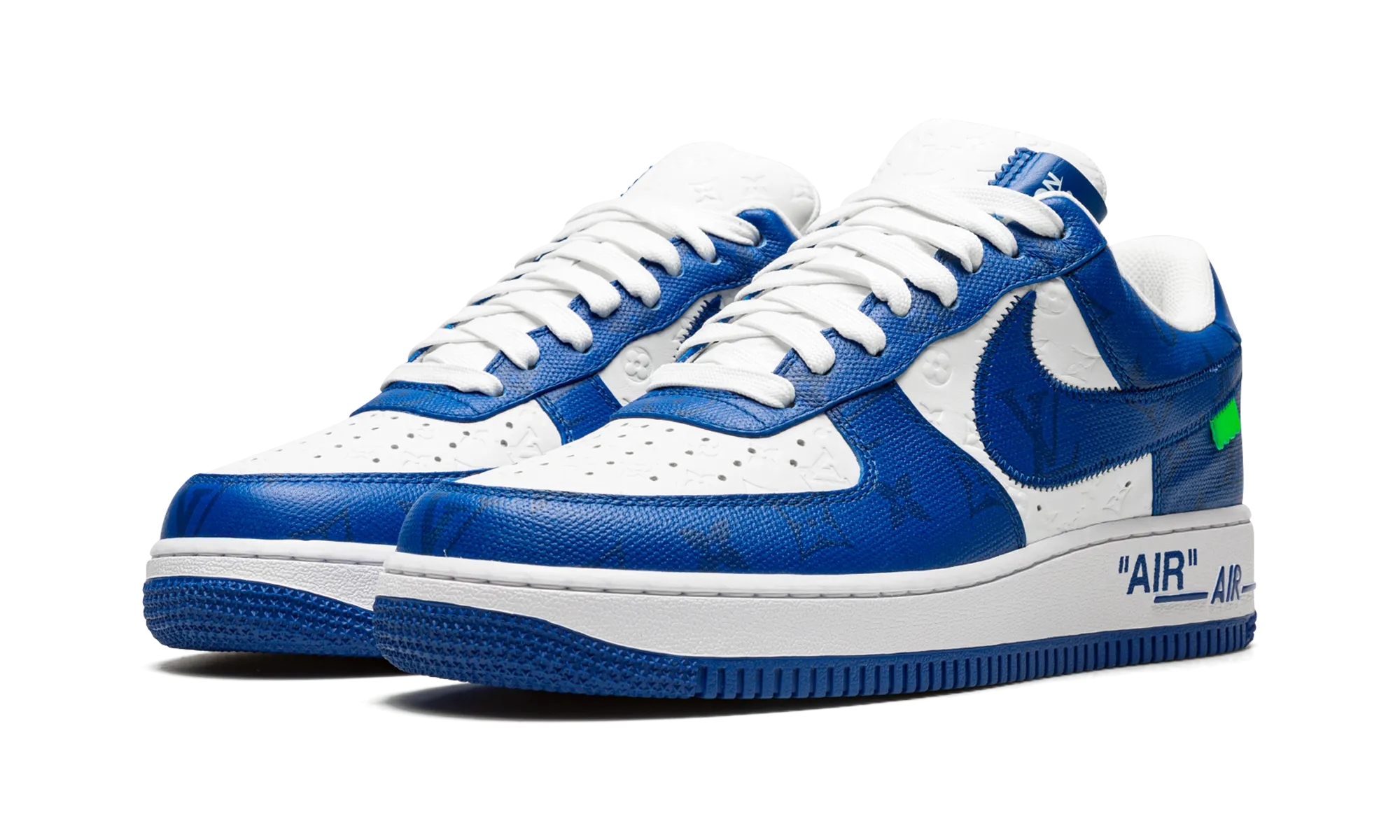 Louis Vuitton Air Force 1 Low "Virgil Abloh - White/Blue" Ventilated Sides