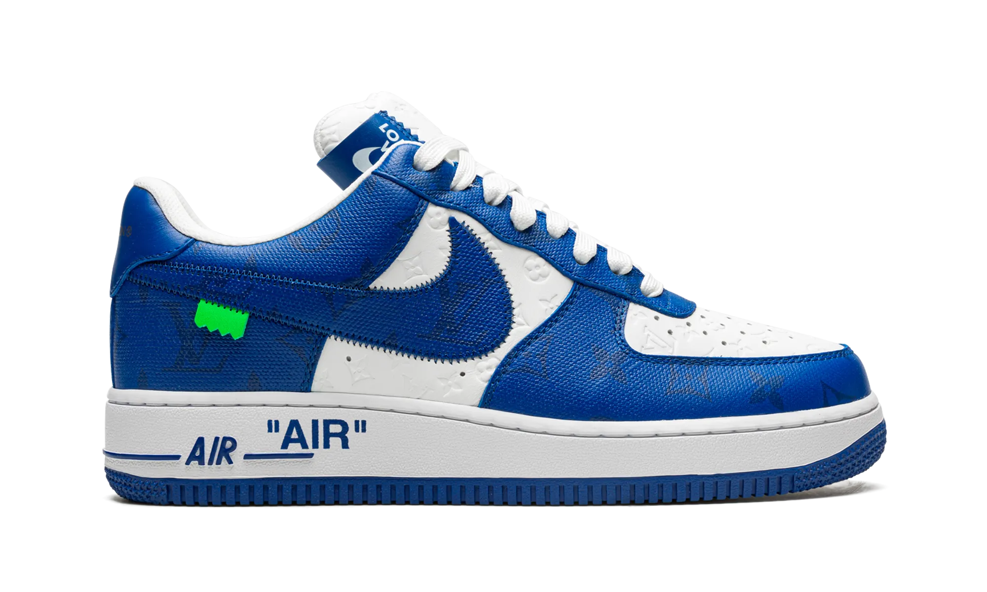 Louis Vuitton Air Force 1 Low "Virgil Abloh - White/Blue" Skater Life Ready Speedy Ride
