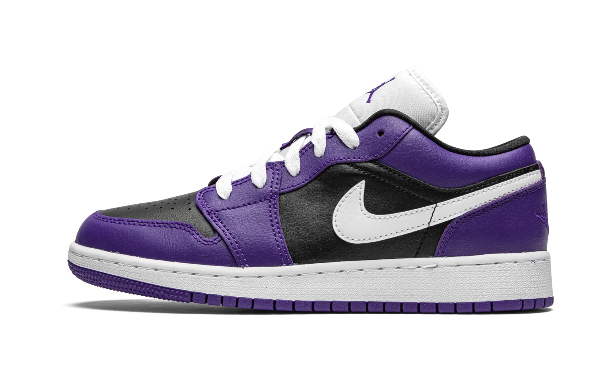 Long Lasting Support Resilient Grip Air Jordan 1 Low GS "Black / Court Purple"