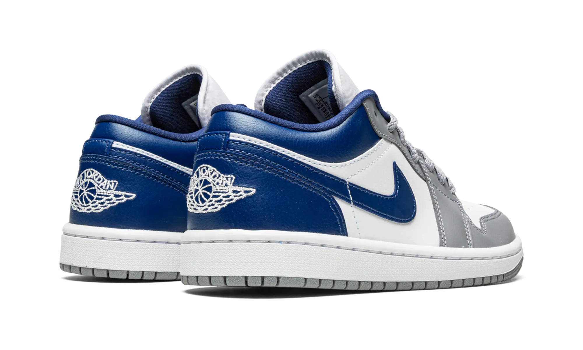Air Jordan 1 Low WMNS "Stealth / French Blue" Heel lockdown Ventilation Perforations