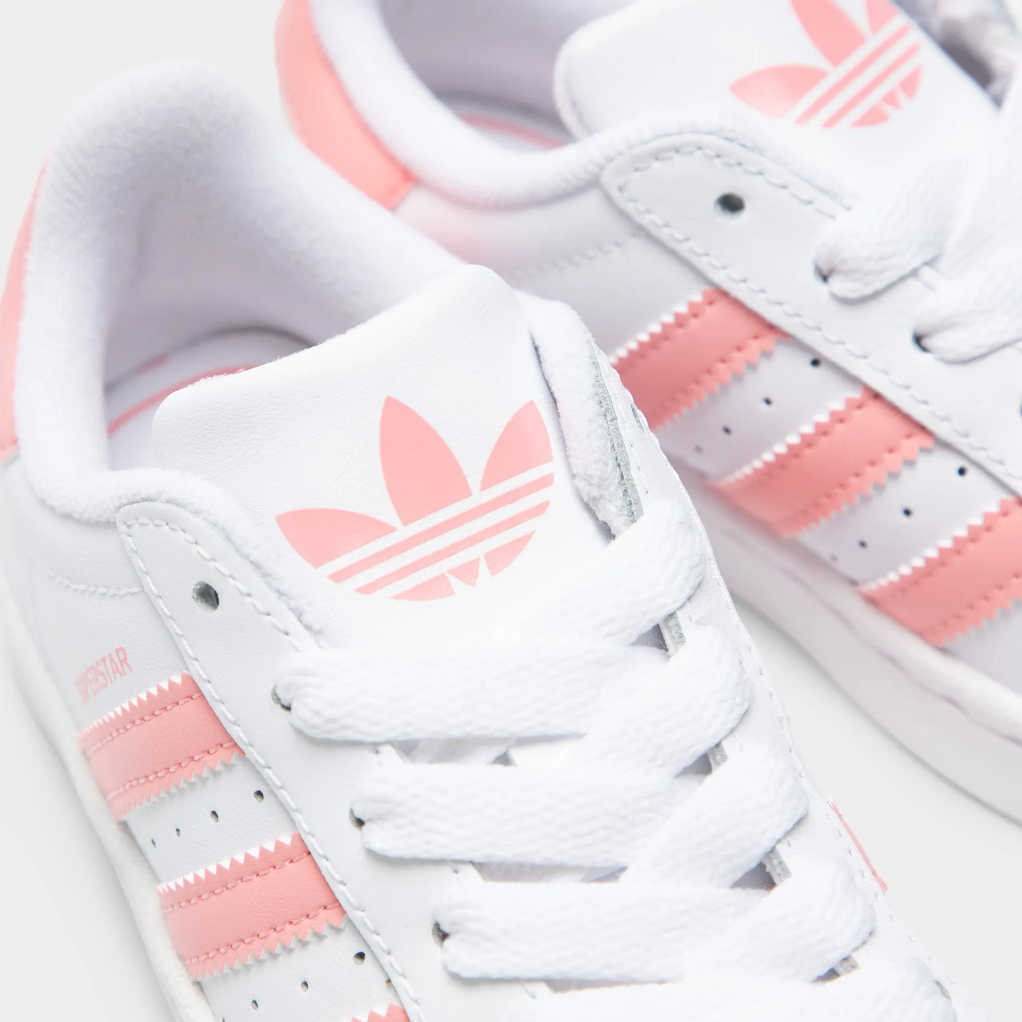 adidas Children's Superstar II White / Semi Pink Spark Ground Feel