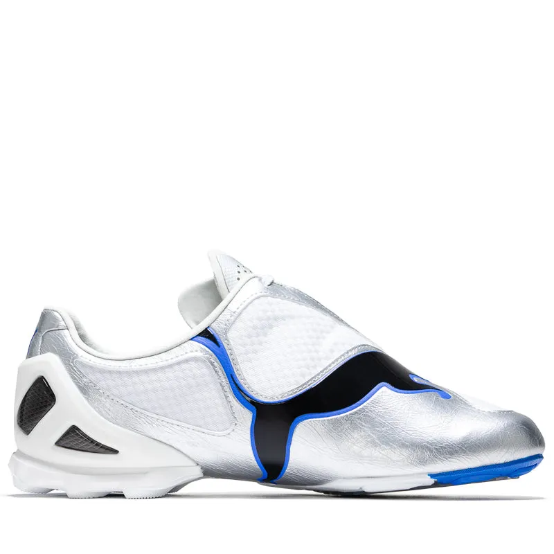 Puma V-S1 Metallic - White/Silver Recycled Synthetic Fabric Lace Up Closure System