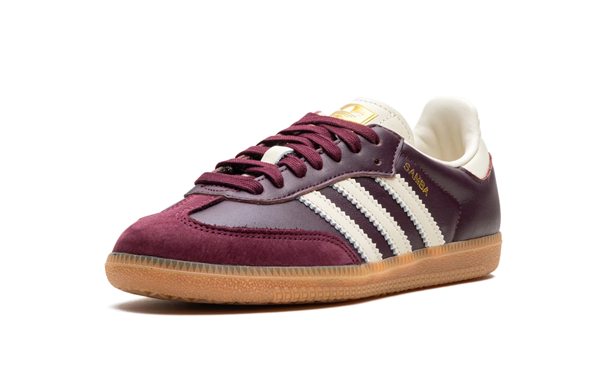 SAMBA OG WMNS "Maroon / Cream White" Anti scratch Stylish Upper