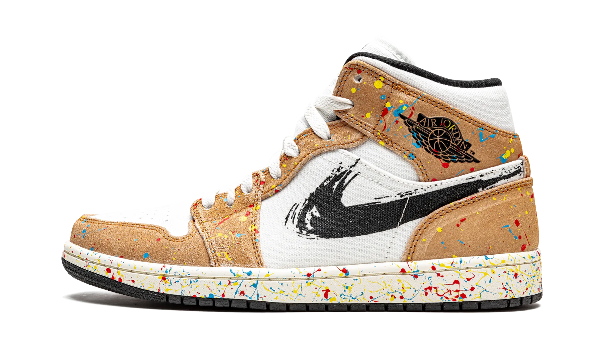 Good Traction Hyperelastic Foam Layers Air Jordan 1 Mid SE "Brushstroke"