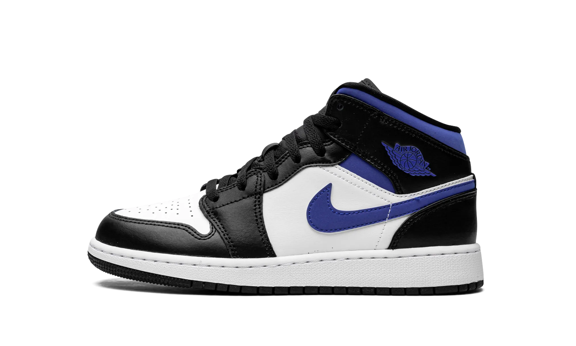 Eco Conscious Packaging ReinforcedHeel Air Jordan 1 Mid GS "Racer Blue / Black / White"