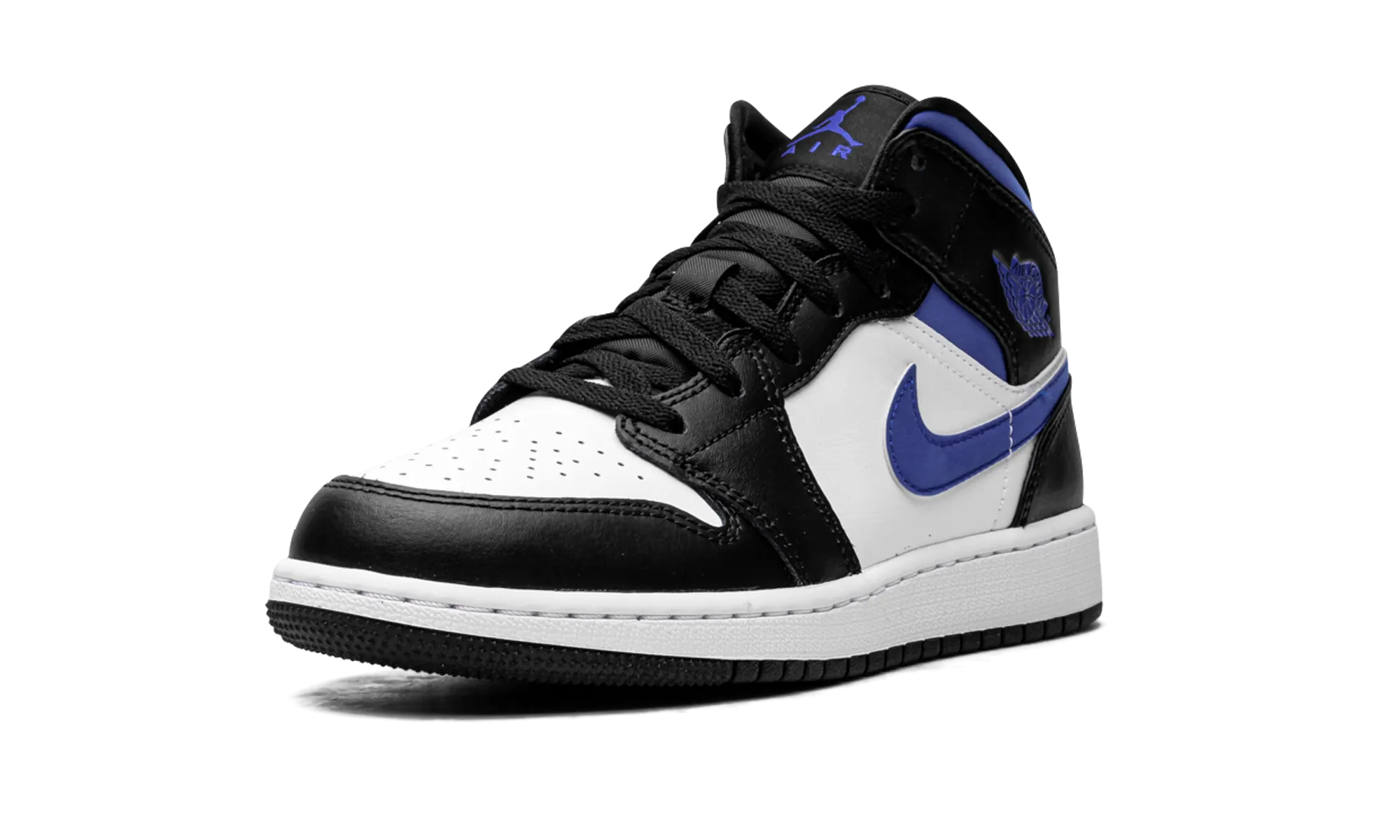 Air Jordan 1 Mid GS "Racer Blue / Black / White" Sneaker Fashion Anti Slip