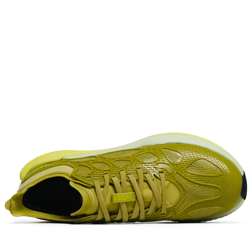 Hoka Mach X Caged - Pea Green/Hoka Citrus Elite Athlete