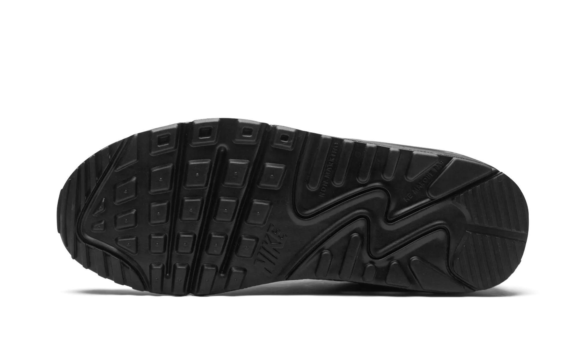 Air Max 90 "Triple Black" running in well - maintained tracks shoes