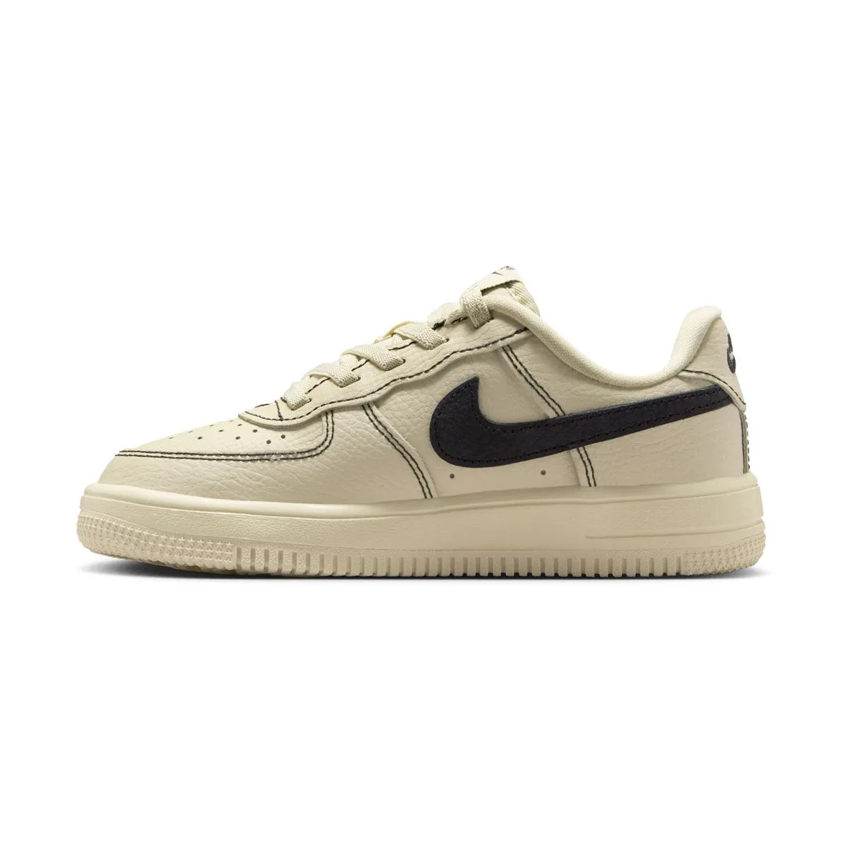 Cushioned Midsole Carbon Fiber Nike Force 1 Low LV8 EasyOn 'Light Khaki & Black' Little Kids' Shoes
