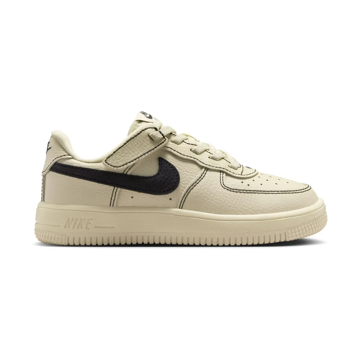 Nike Force 1 Low LV8 EasyOn 'Light Khaki & Black' Little Kids' Shoes Anti   Microbial Reinforced Seams