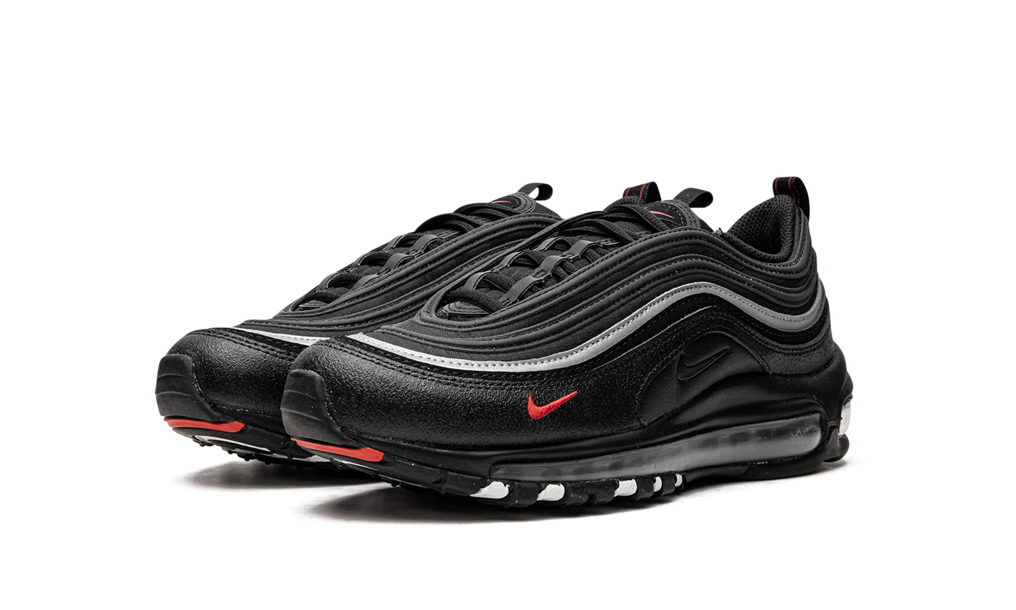 Knit Upper running in a rainforest area shoes Air Max 97 "Black Silver Red (GS)"