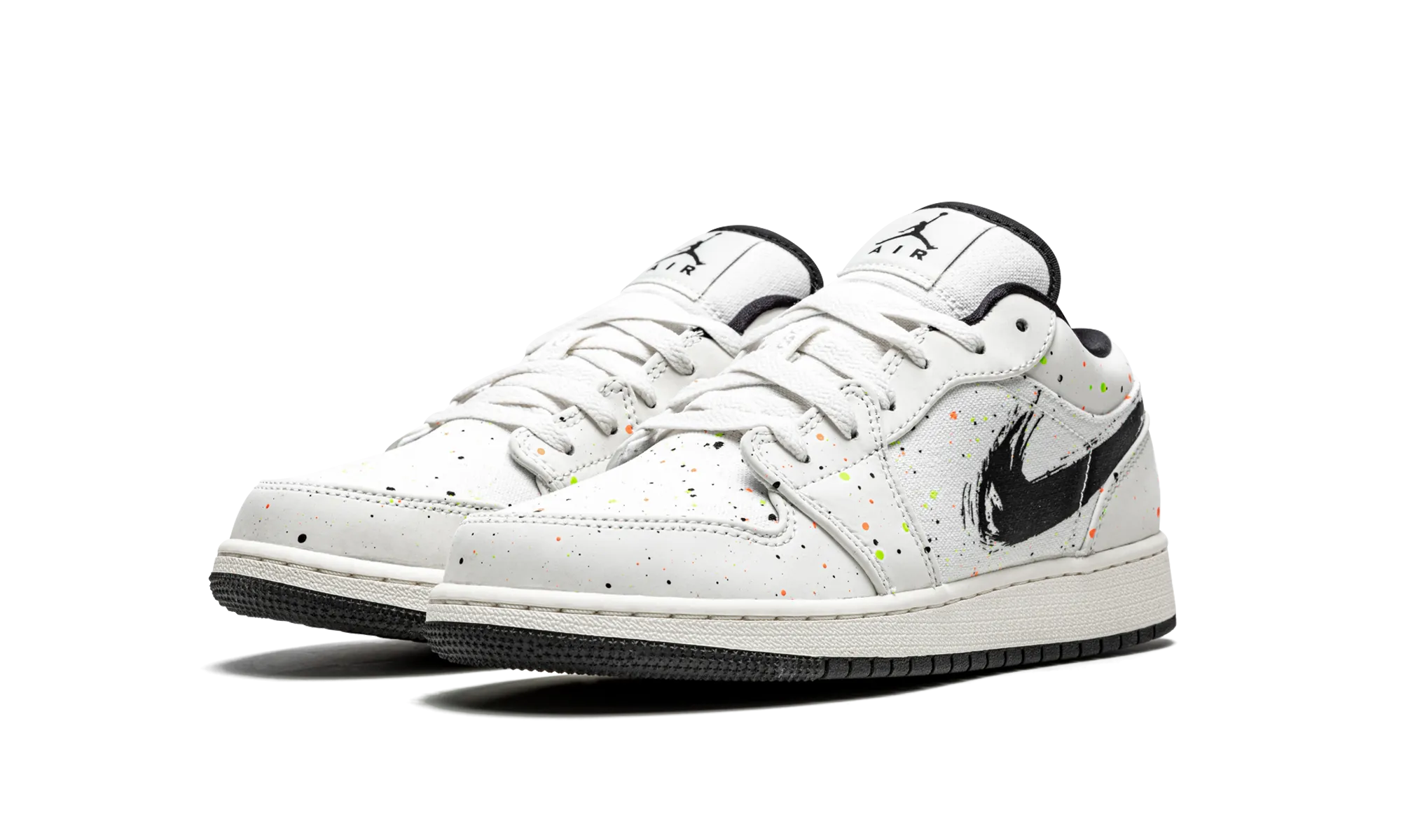 Air Jordan 1 Low SE GS "Paint Splatter" Tough Rubber Sports Ready