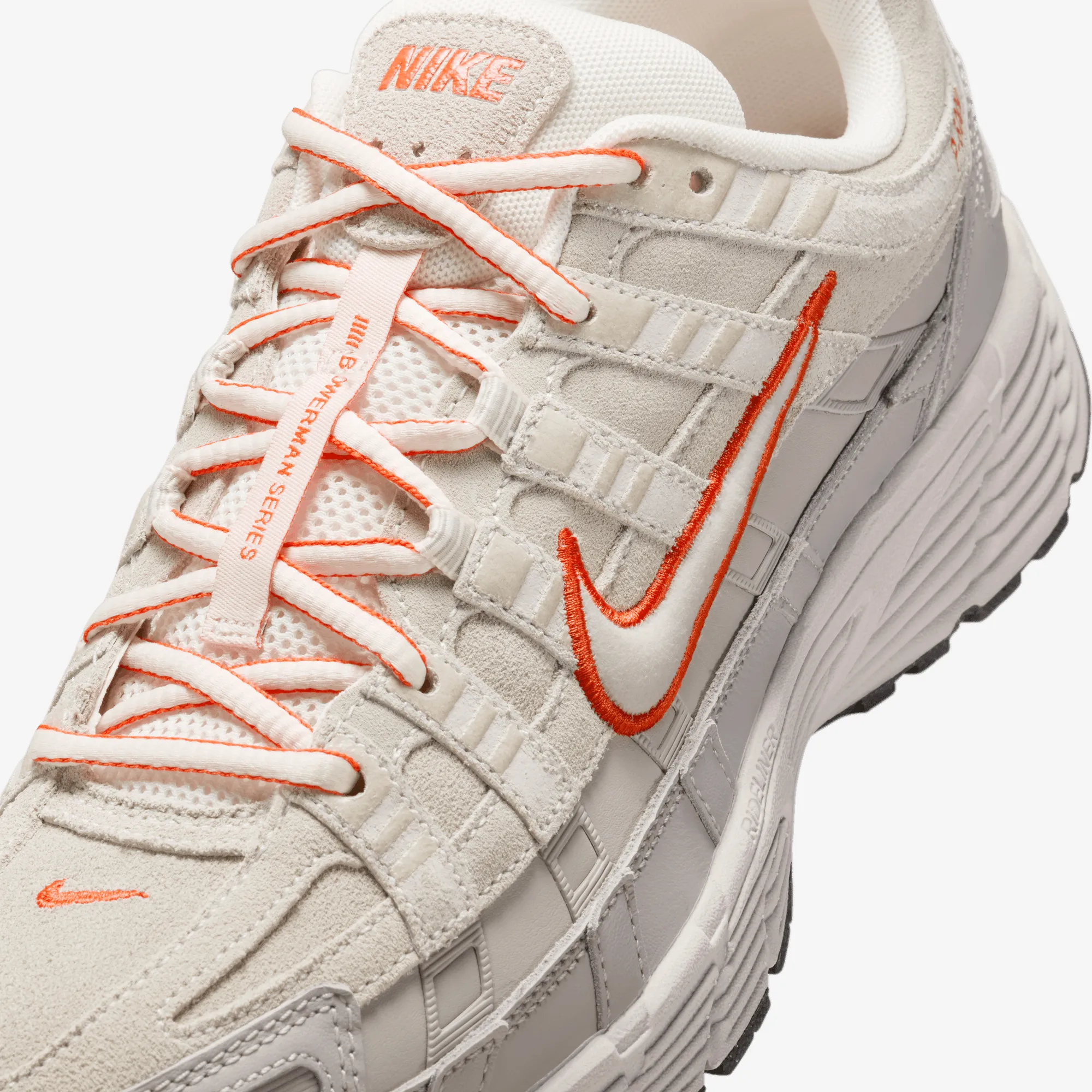 Abrasion Proof Stitching Adaptive Fit Technology NIKE | P-6000 PRM { PHANTOM/PICANTE RED-COLLEGE GREY-BLACK