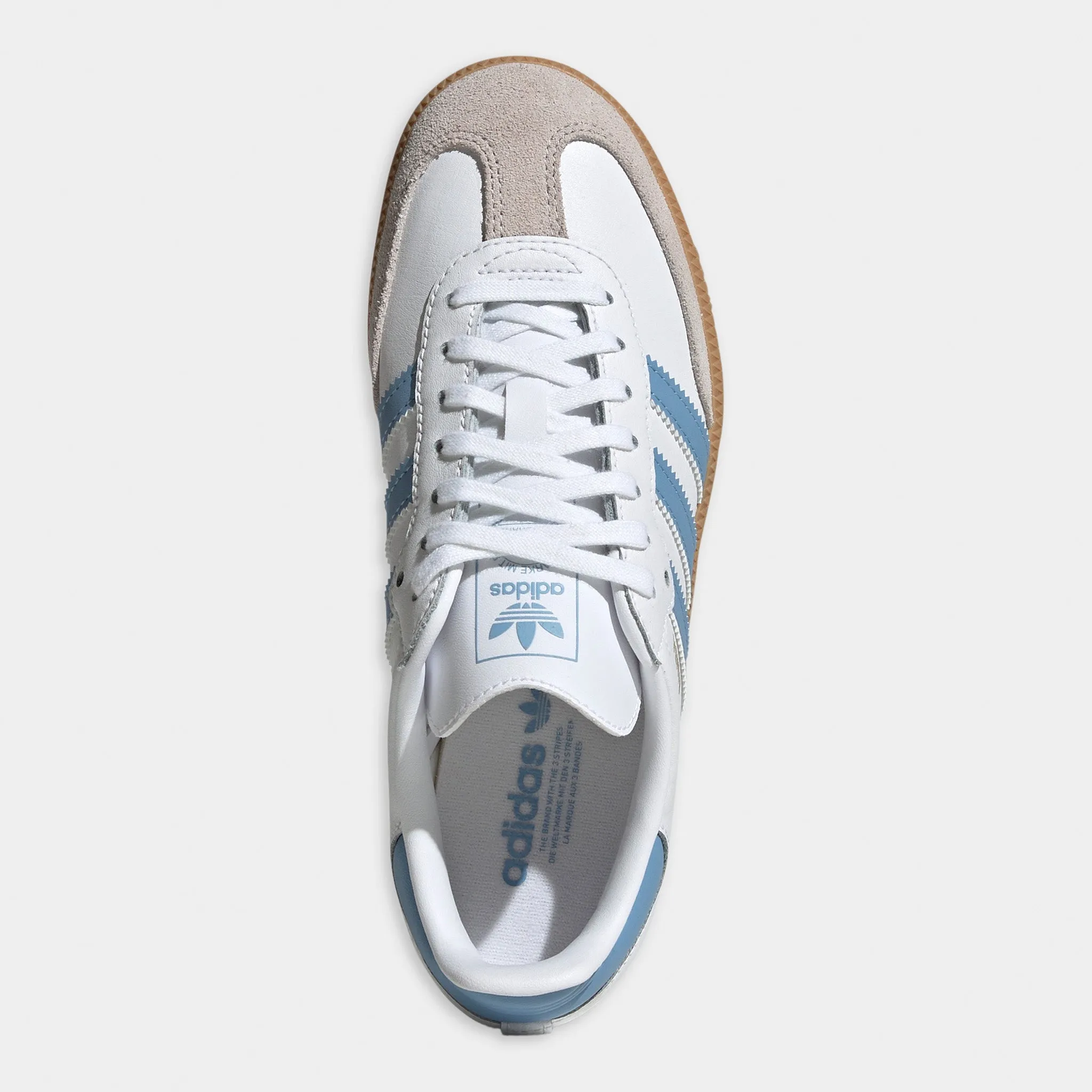 adidas Juniors' Samba OG White / Ash Blue - Gum Street Motion