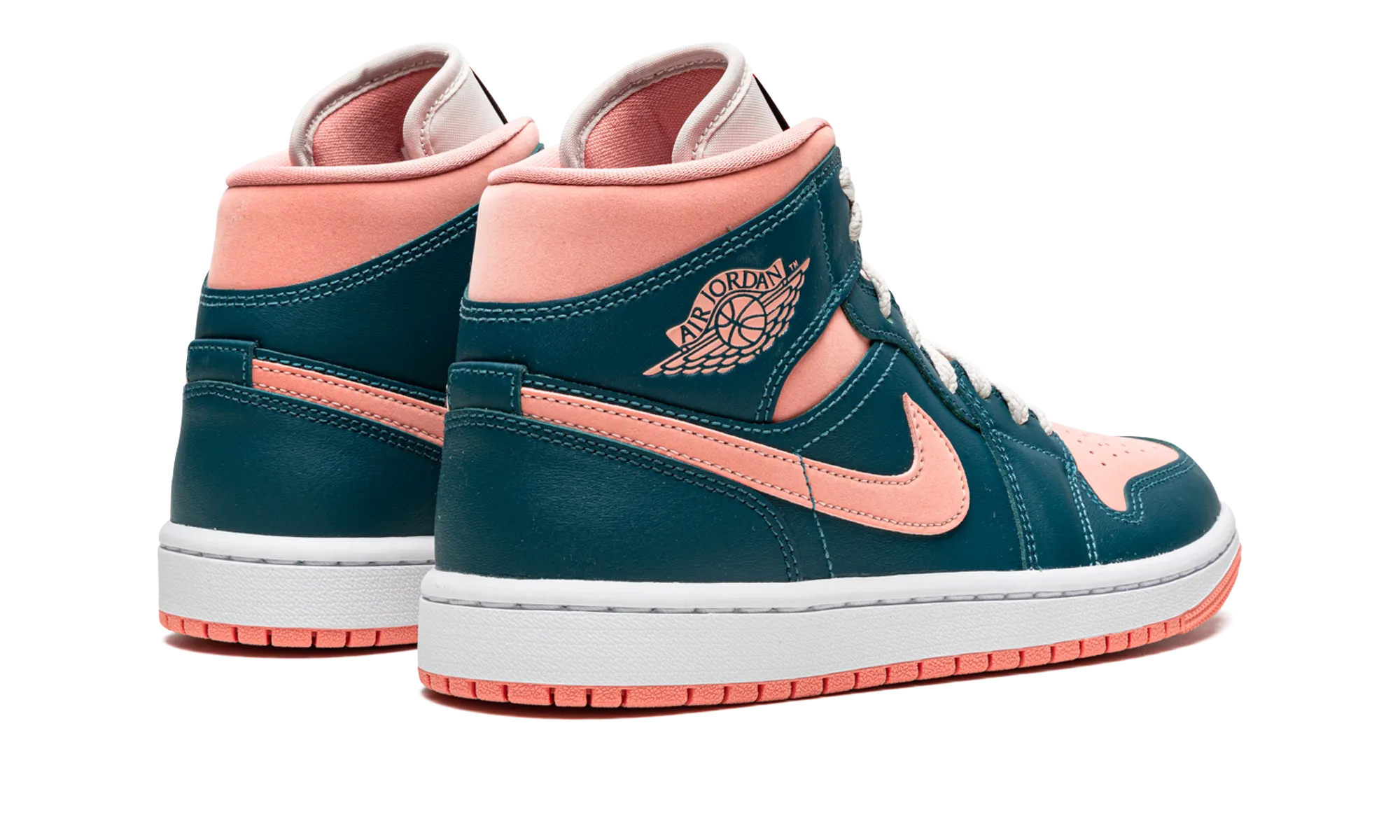 AIR JORDAN 1 MID WMNS "Dark Teal Green" Tensile Lacing Endurance Sole