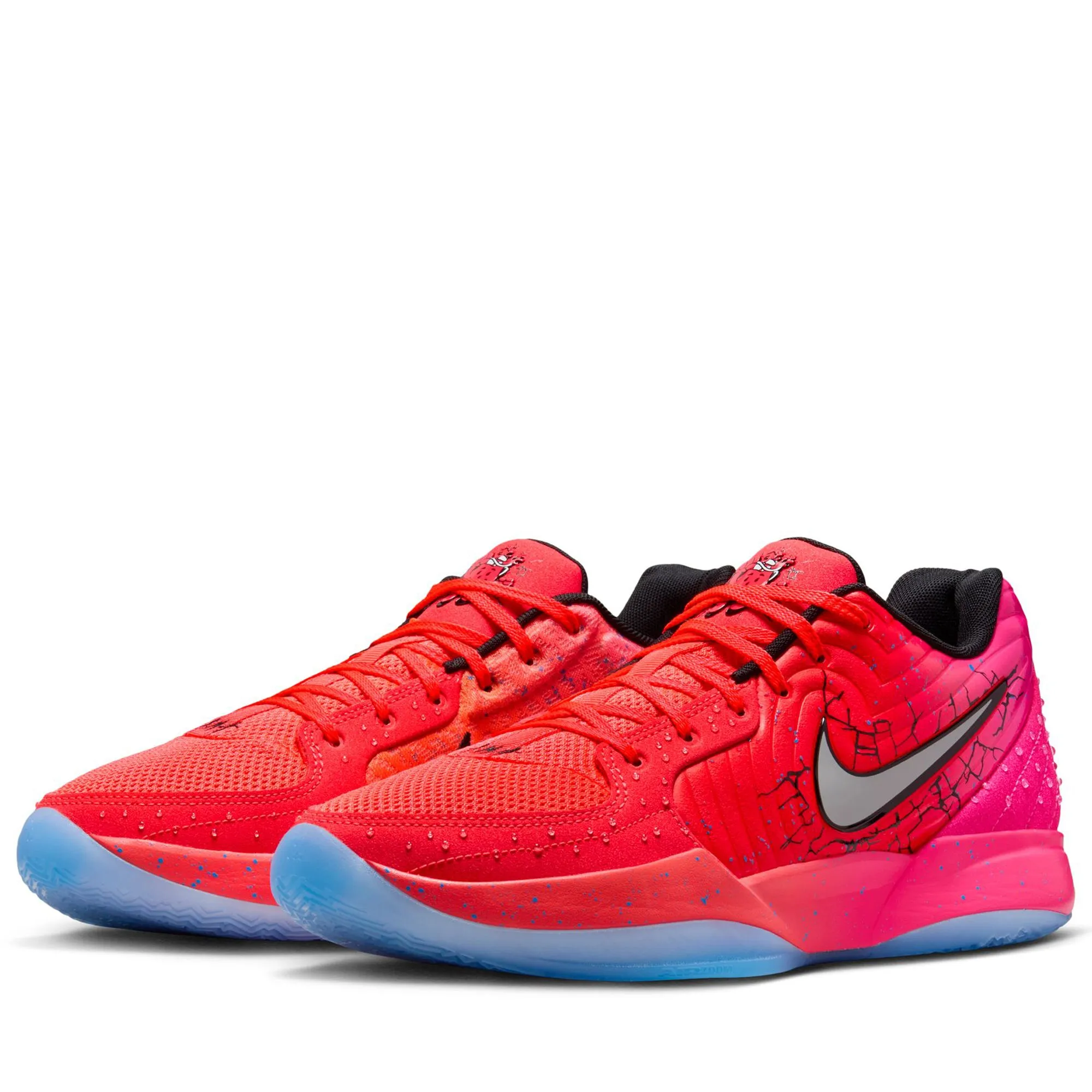 Summer Walks Tensile Heel Pull Tab Nike Ja 2 'Tropical Punch' - Bright Crimson/Flat Silver