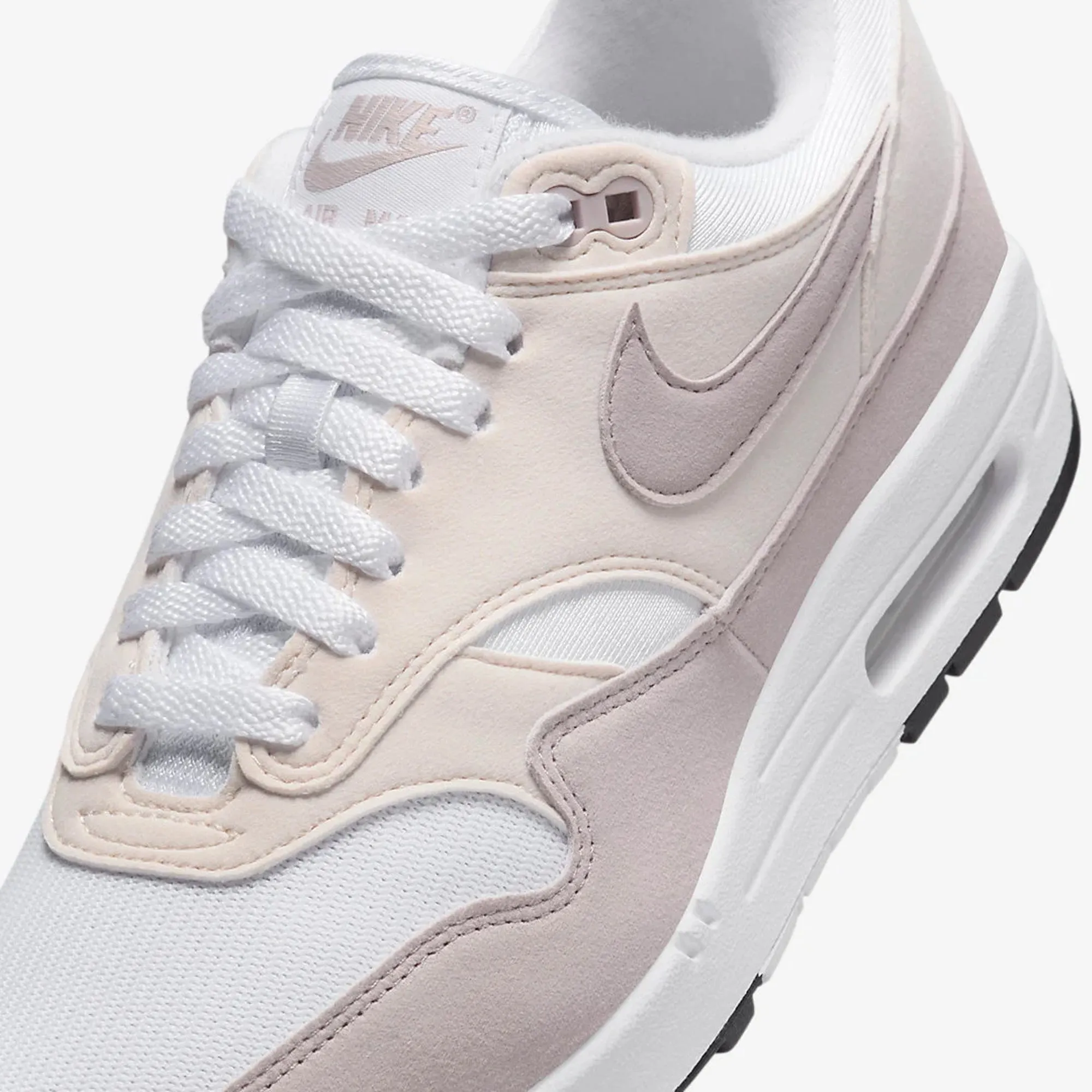 Nike | AIR MAX 1  { WHITE/PLATINUM VIOLET-PHANTOM-WHITE No Stitching