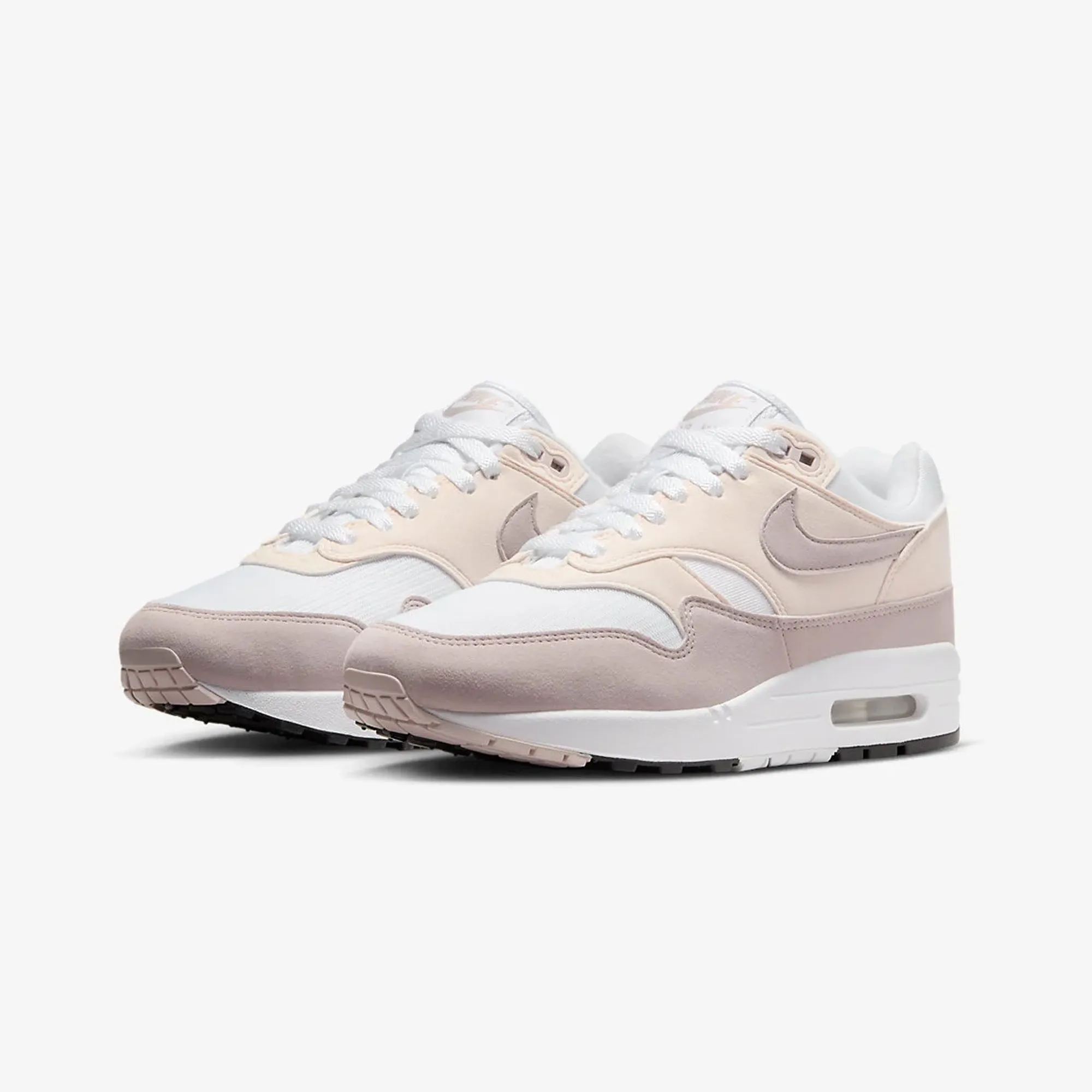 Minimal Build Nike | AIR MAX 1  { WHITE/PLATINUM VIOLET-PHANTOM-WHITE
