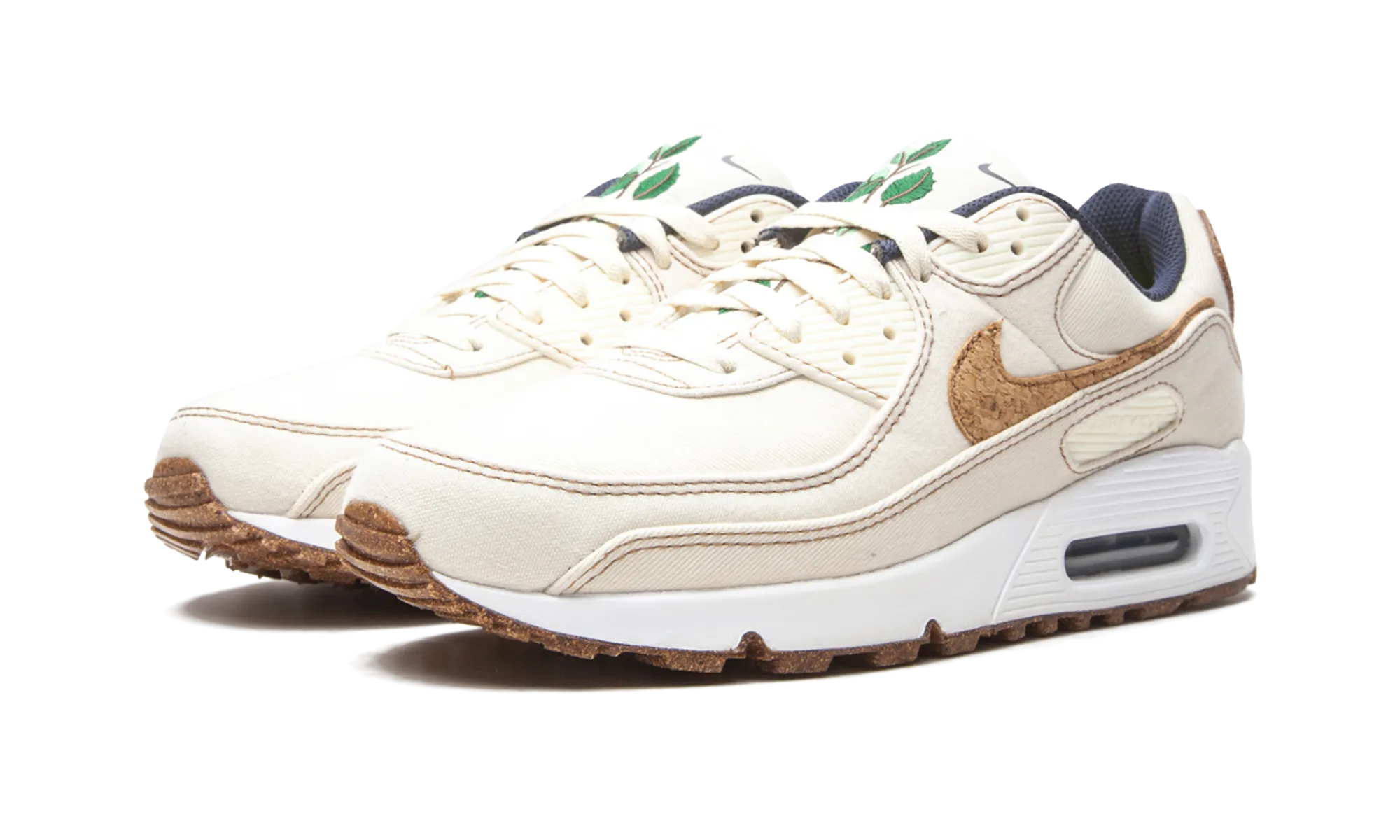 Air Max 90 "Cork Coconut Milk" cloudy day running shoe circumstance Narrow - base