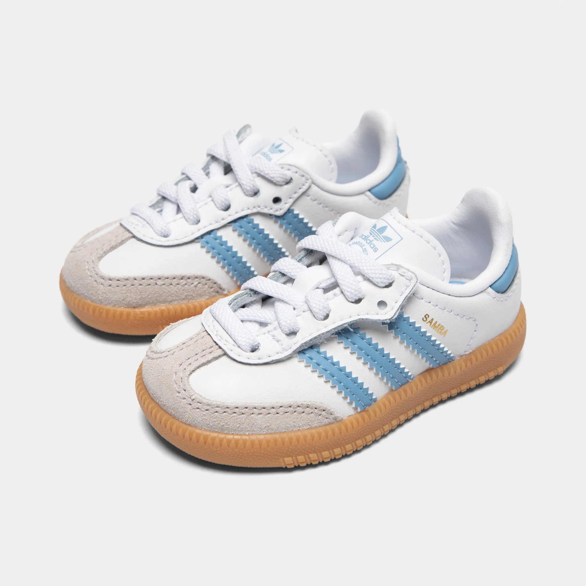 adidas Infants' Samba OG White / Ash Blue - Gum TPU plate