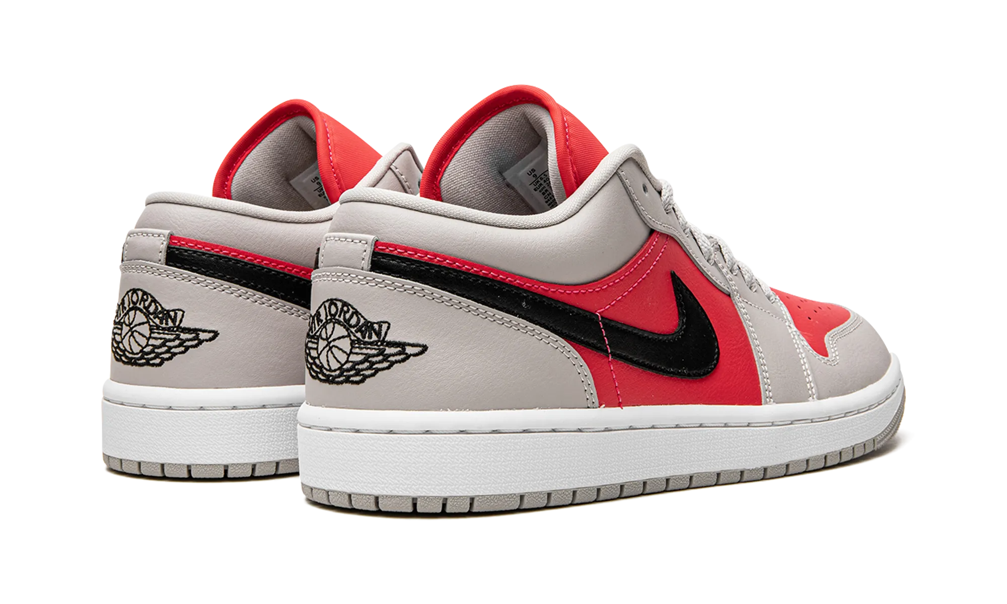 Anti Slip Traction Extended Width Options AIR JORDAN 1 LO WMNS "Light Iron Ore / Siren Red"
