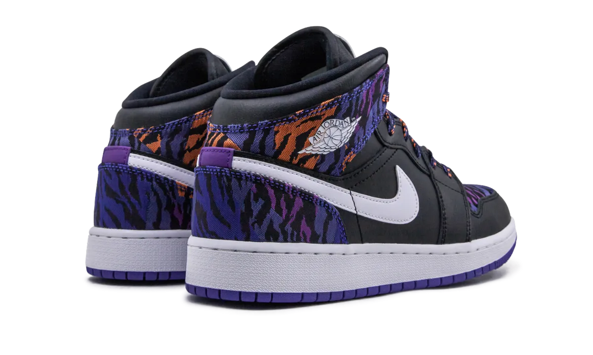 Air Jordan 1 Mid SE GS "Tiger Stripe" Fashion Step