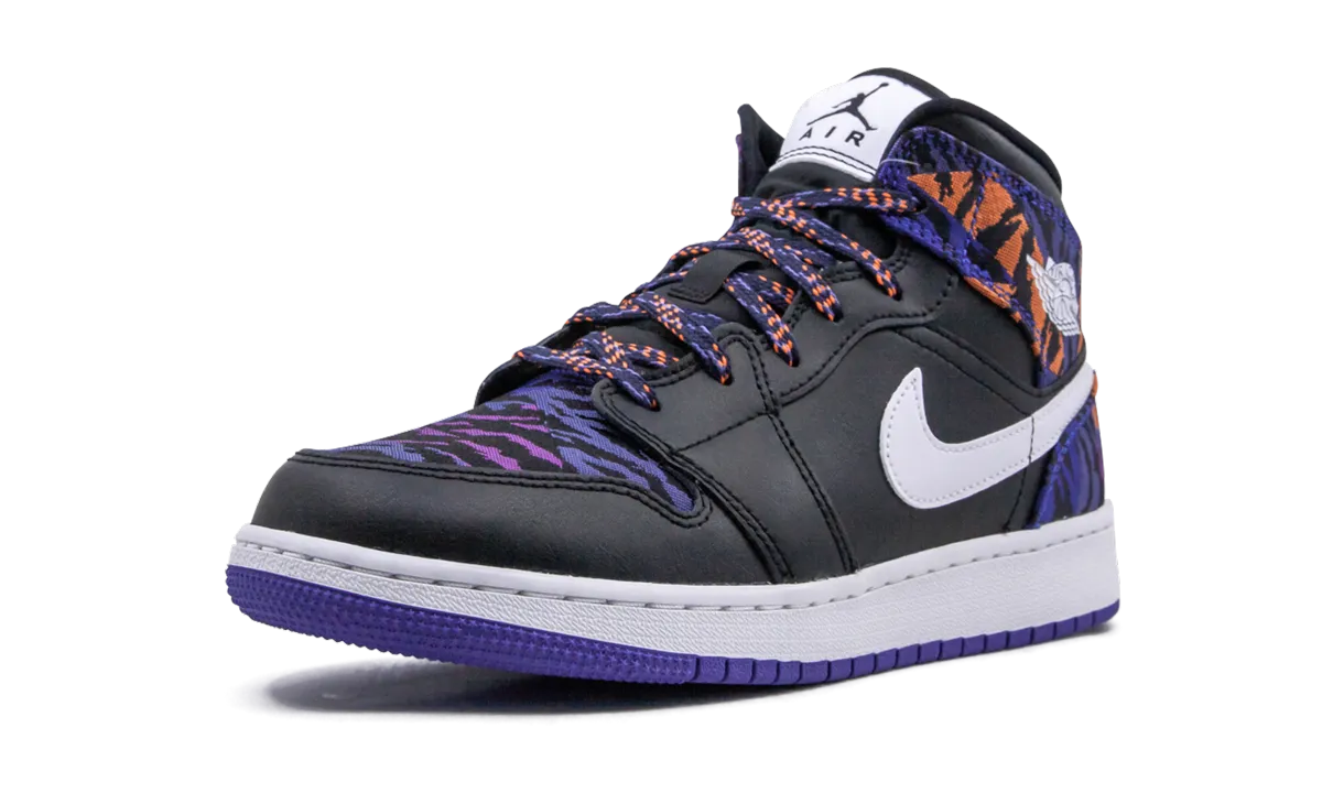 Air Jordan 1 Mid SE GS "Tiger Stripe" Reinforced Sides