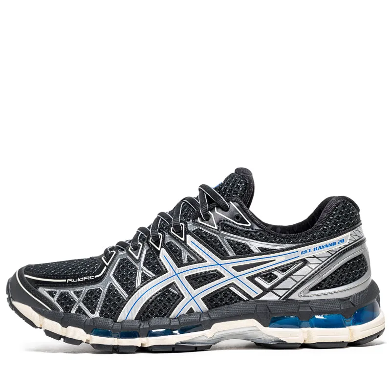Asics Gel-Kayano 20 - Black/Pure Silver Retro-inspired cushioning Flexible Torsion Bar