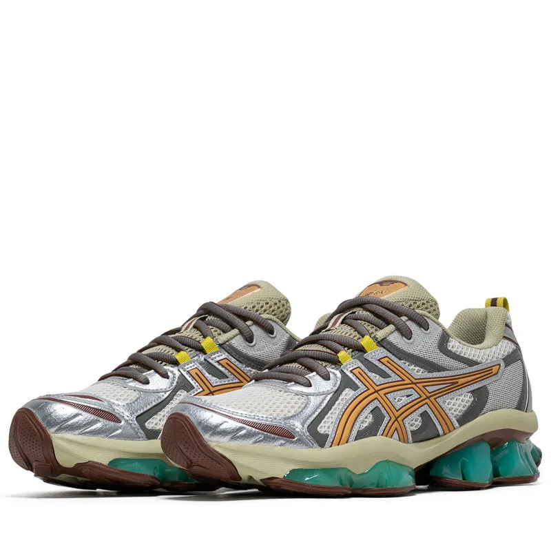 Asics Gel-Quantum Kinetic - White/Khaki Lightweight Responsive Cushioning Unique grip