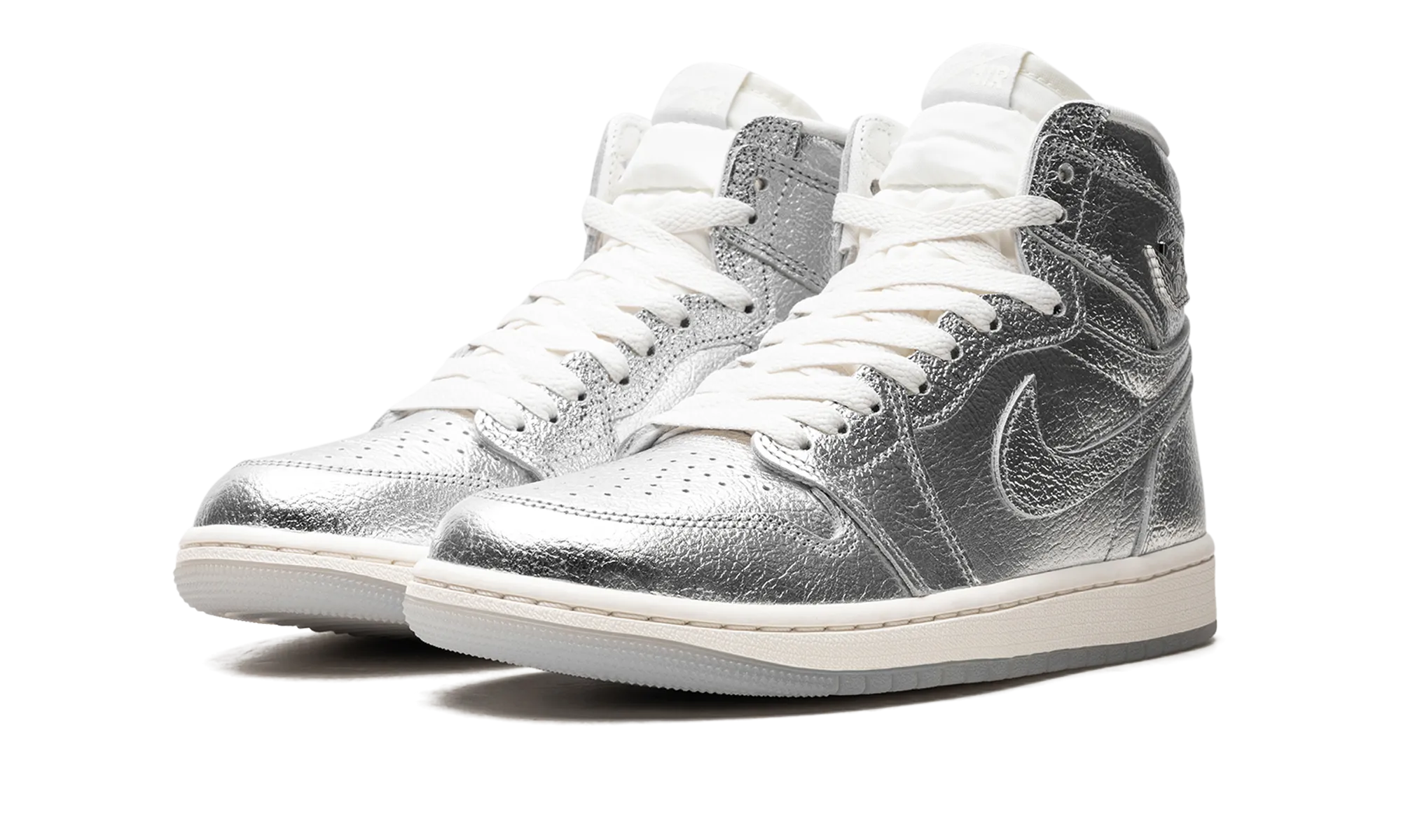 carbon fiber shank Airflow Ventilation Channels Air Jordan 1 High OG WMNS "Metallic Silver"