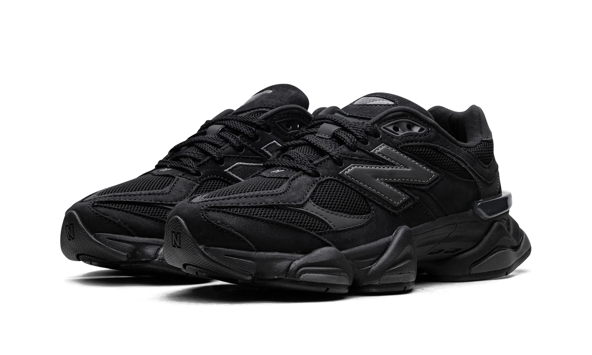 gusseted tongue running shoes supportive foam shoes 9060 "Black Cement"