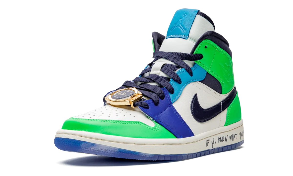 Air Jordan 1 Mid WMNS "Melody Ehsani - Fearless" Low Cut Prostration Work Day Fit
