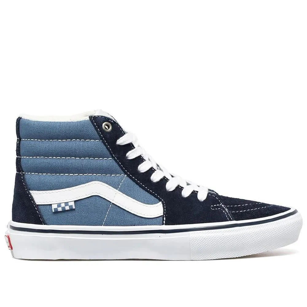 Comfort Padding Outdoor Fun Vans Skate Sk8-Hi - Navy/White