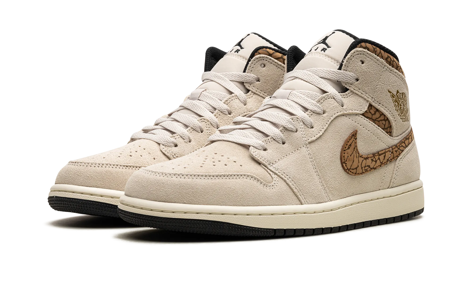 No-Slip Grip Quick Boost Air Jordan 1 Mid "Brown Elephant"