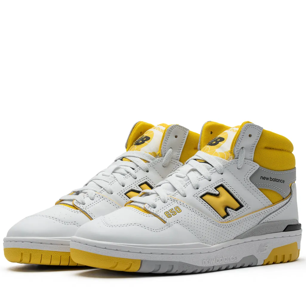 New Balance 650R - White/Yellow Bonded Midfoot