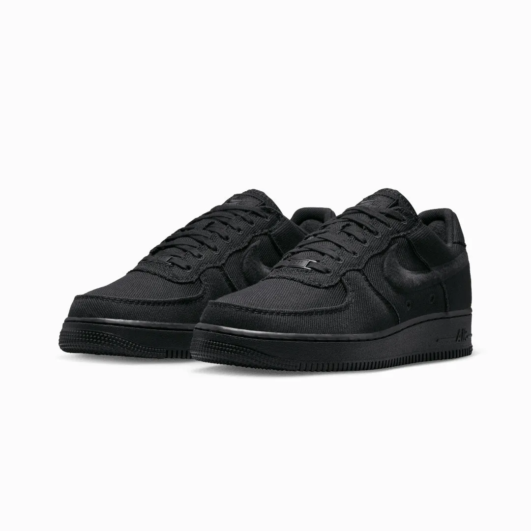 NIKE | AIR FORCE 1 LOW CANVAS { BLACK/BLACK Durable Outsole Design