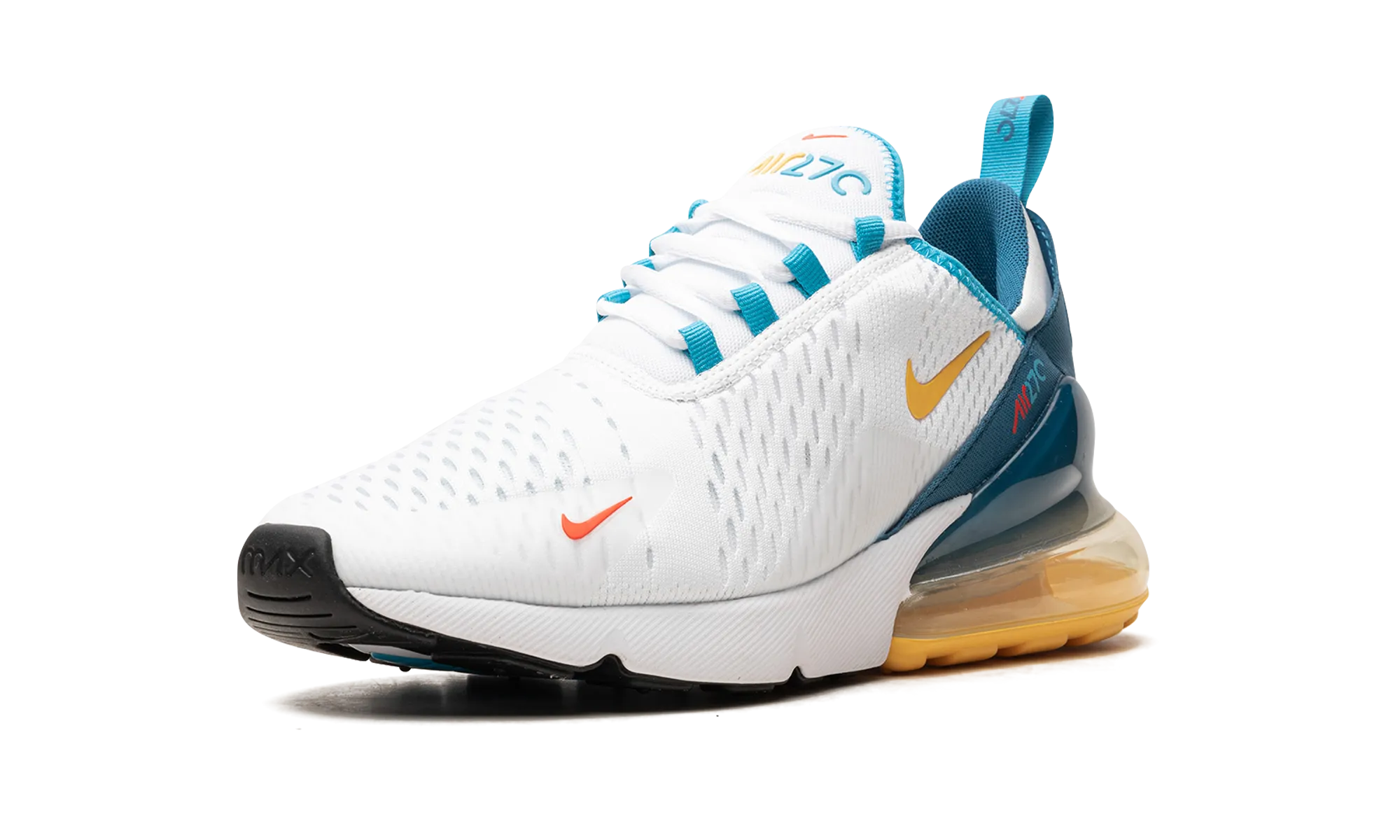 Air Max 270 "White Industrial Blue Citron Pulse" lightweight shoe traits QuickDrying