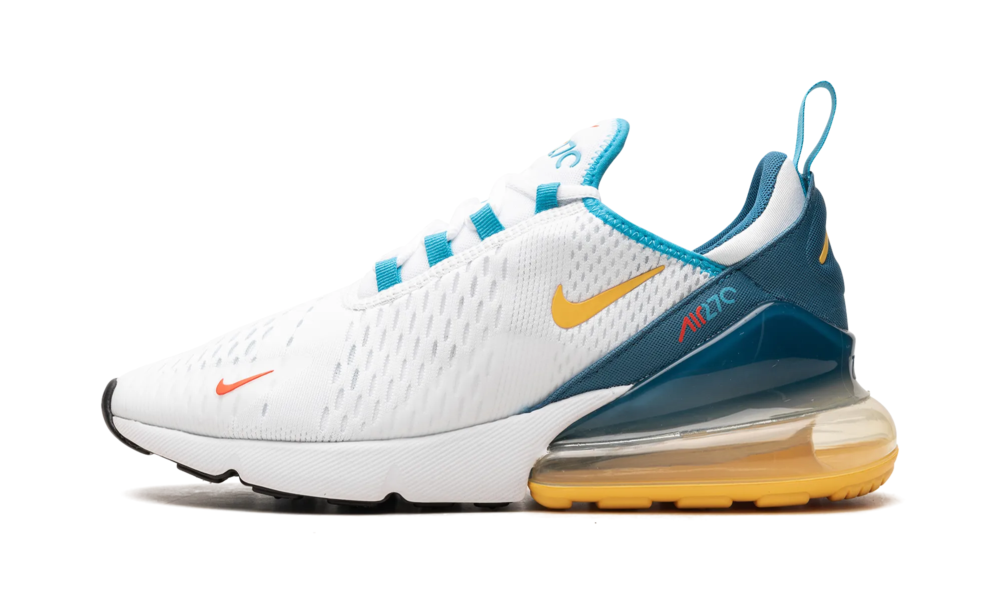 Air Max 270 "White Industrial Blue Citron Pulse" supportive shoes