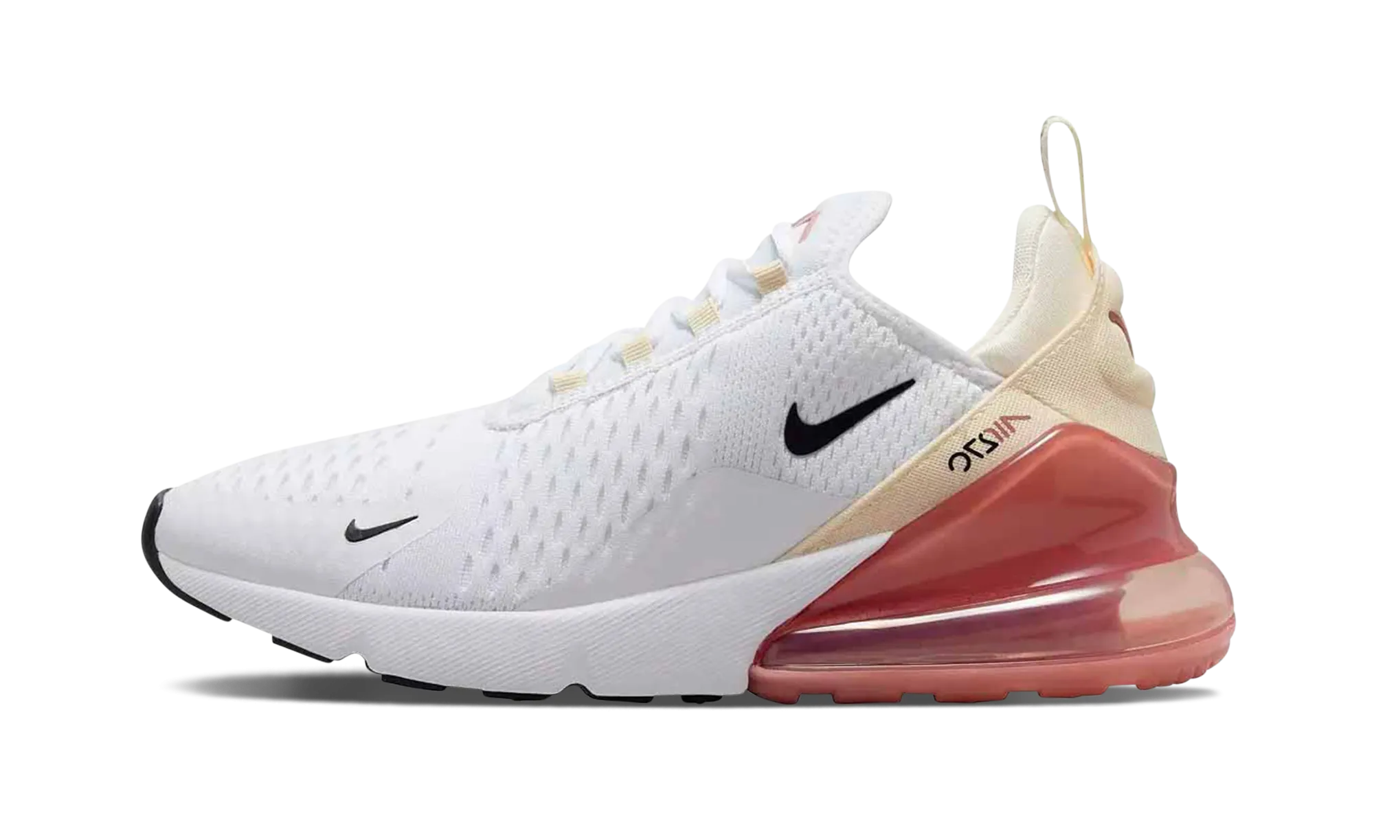 AIR MAX 270 WMNS "White Pale Ivory Muslin Black" Versatile Performance. flat - terrain shoes