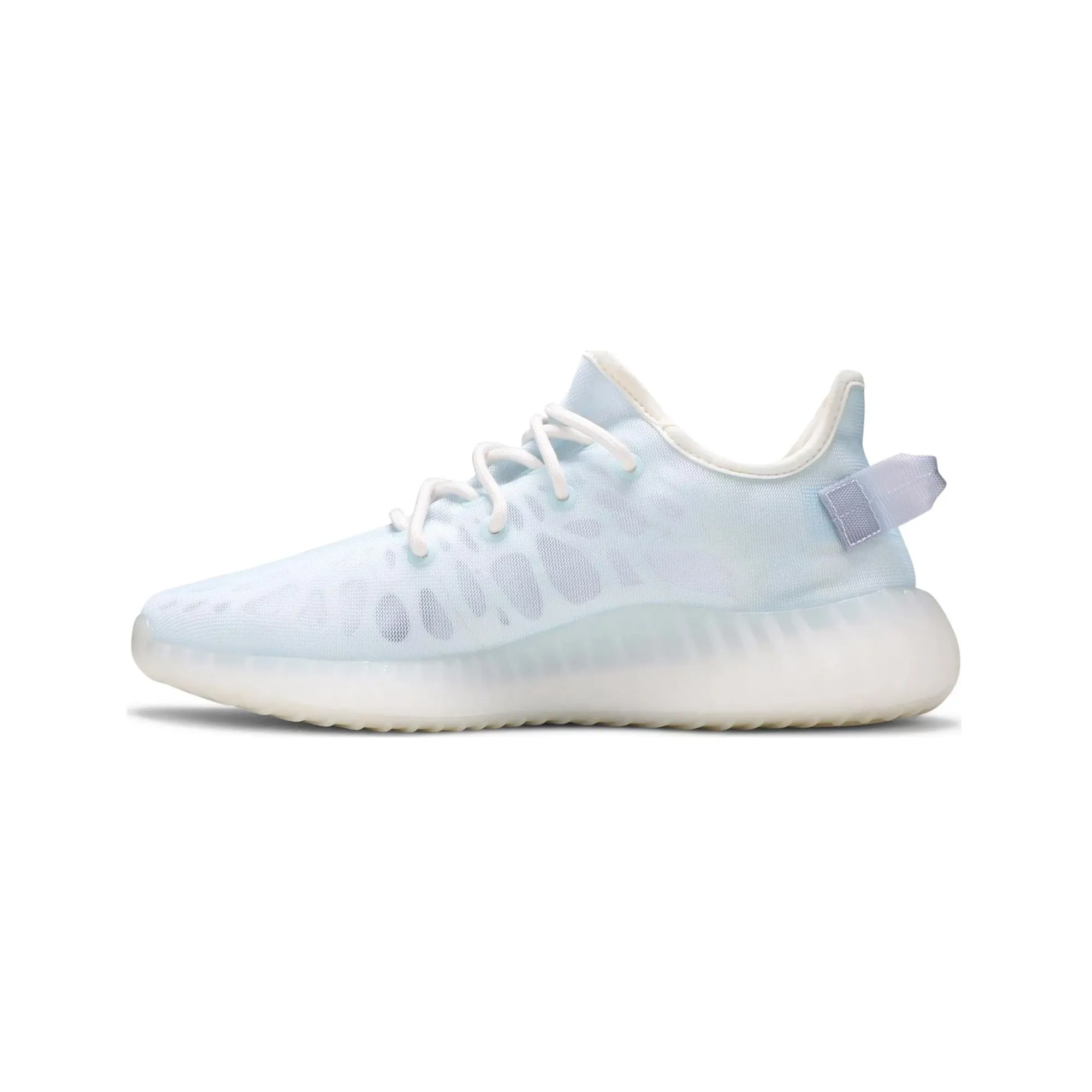 Adidas Yeezy Boost 350 V2 'Mono Ice' (2021) running - challenge