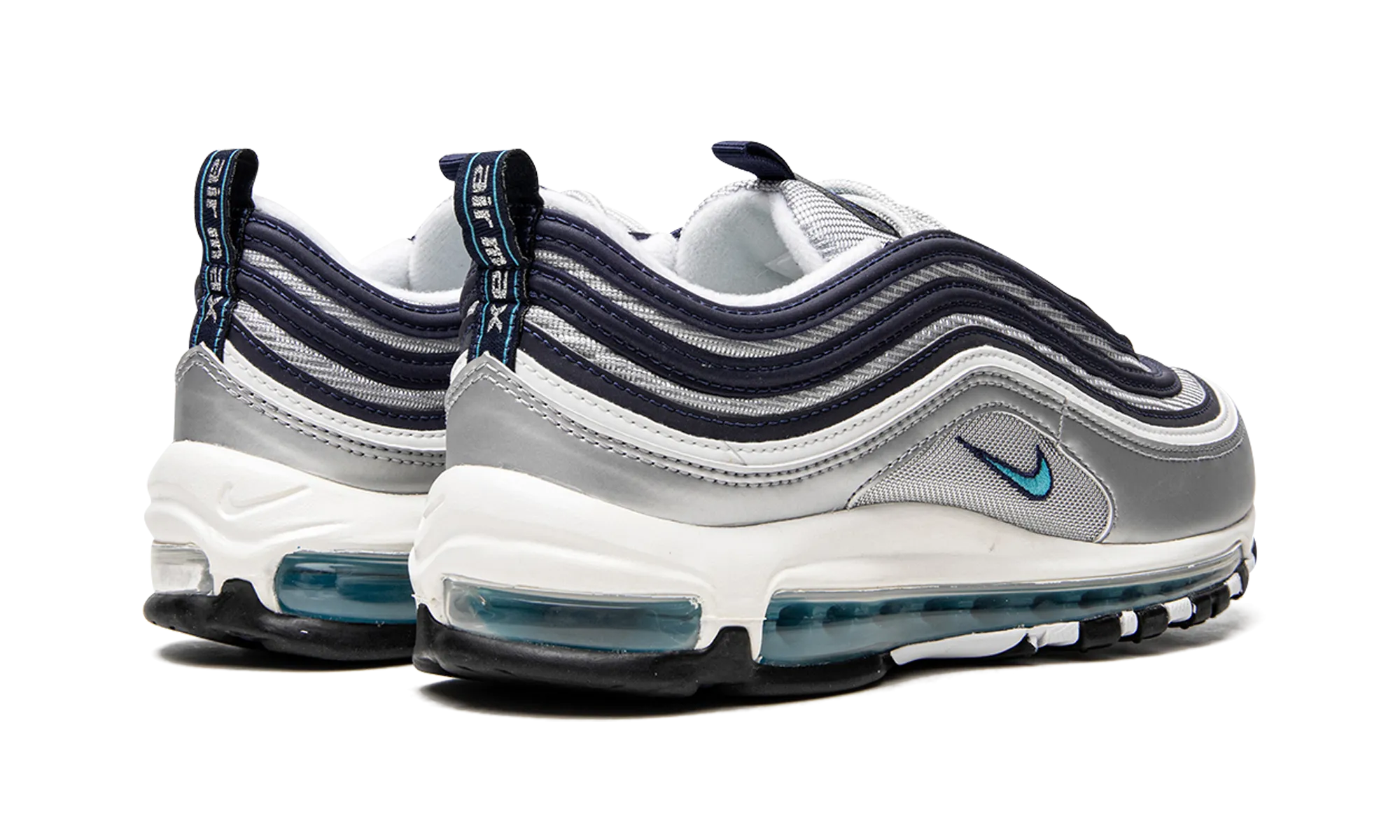 Air Max 97 "Metallic Silver / Chlorine Blue" proper alignment Cloudy Weather Running