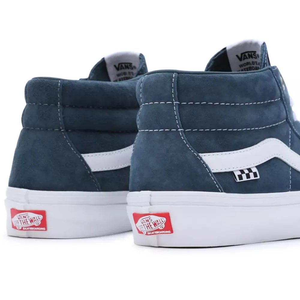 Vans Skate Grosso Mid Pig Suede - Blue/White precise Designer comfort