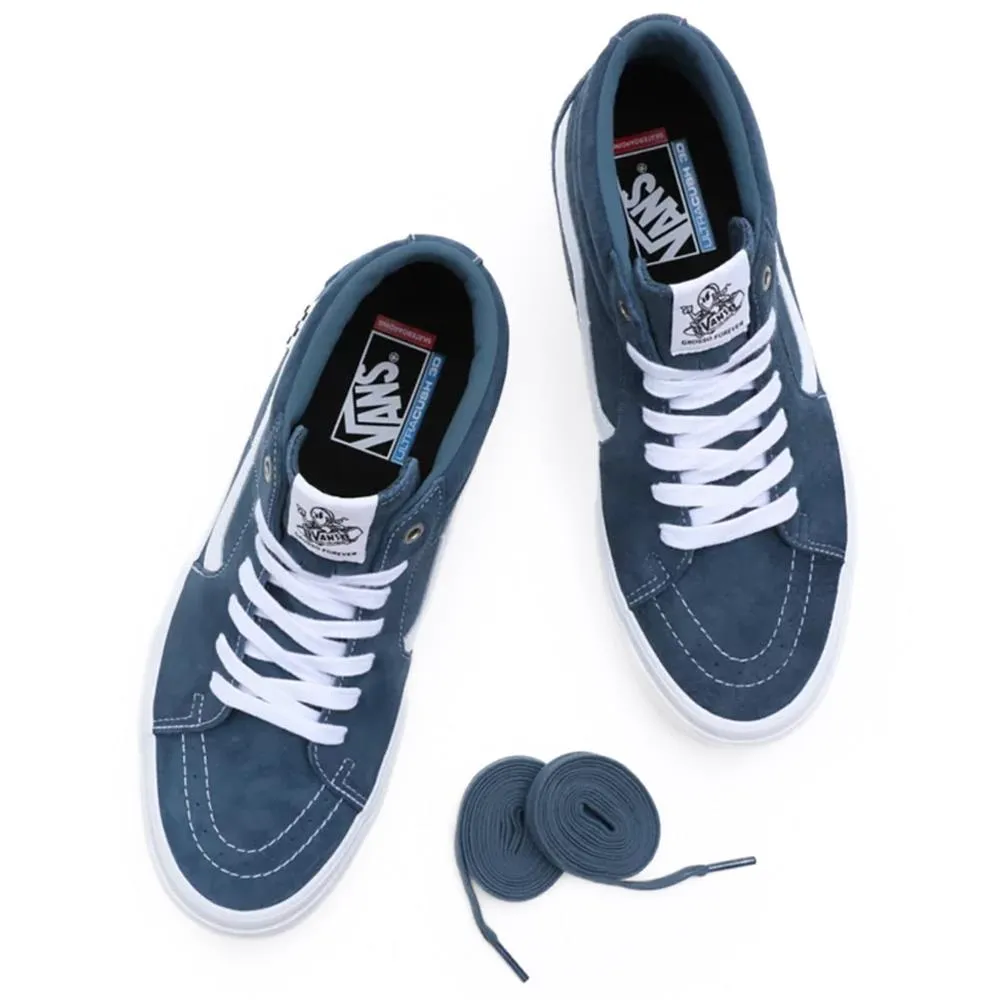 Everyday Style Vans Skate Grosso Mid Pig Suede - Blue/White