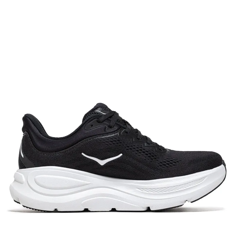 Women's Hoka Bondi 9 - Black/White Lean Ride Signature grip
