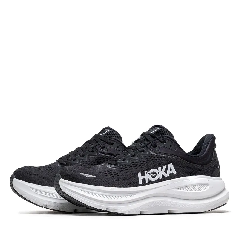 Durable Tread Pattern Women's Hoka Bondi 9 - Black/White