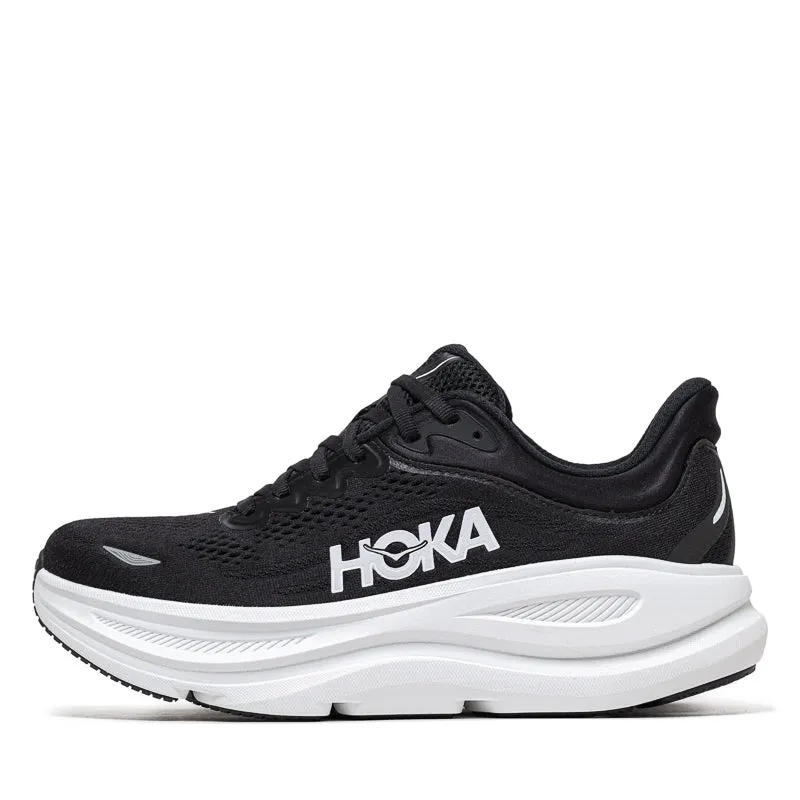 Durable Stitching Women's Hoka Bondi 9 - Black/White
