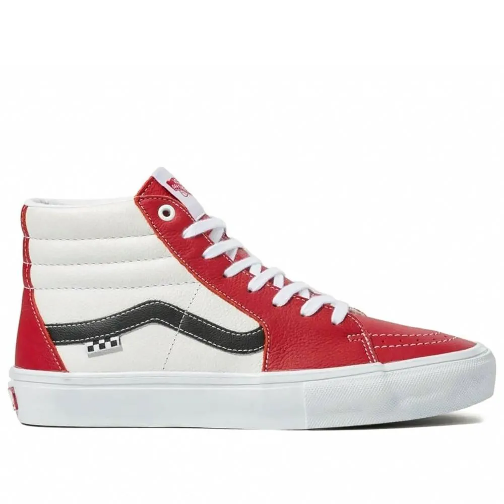 Vans Skate Sk8-Hi Sport Leather - Chilli Pepper/White Freestyle Fit Lightweight