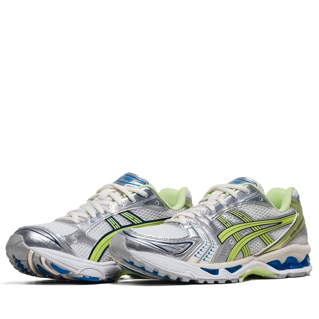 Asics Gel-Kayano 14 - White/Lime Green Shock Dispersing Compact Fit