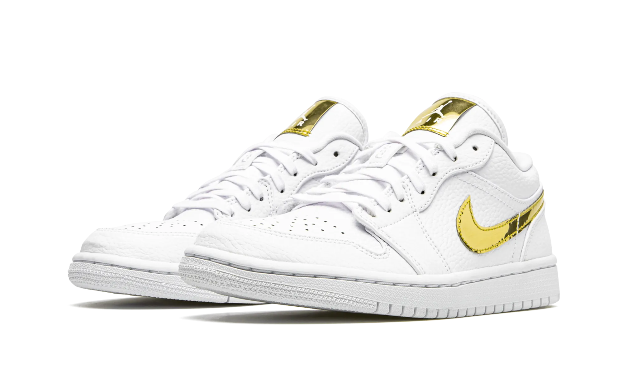 AIR JORDAN 1 LO SE WMNS "White Metallic Gold" Lined Upper
