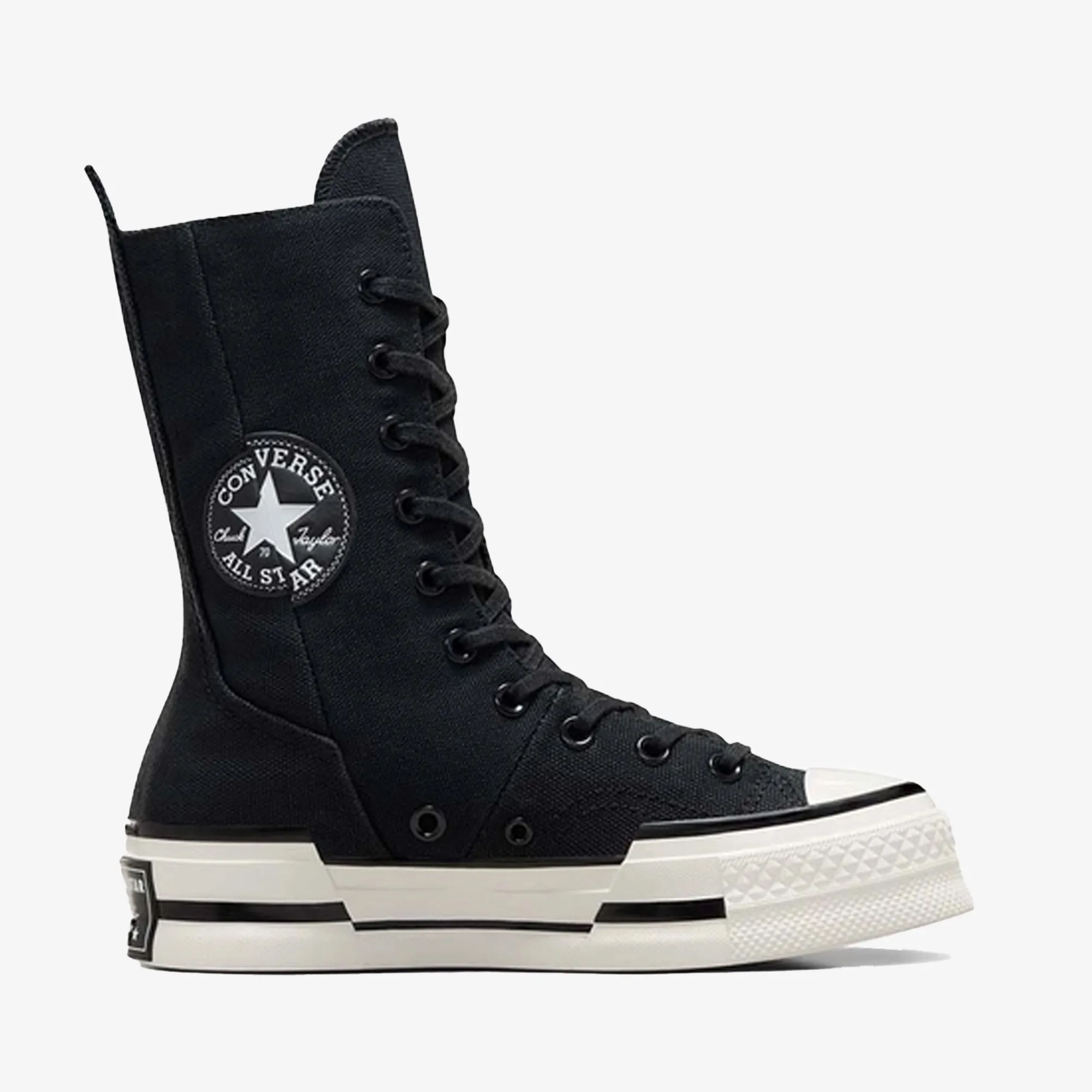 CONVERSE | CHUCK 70 PLUS X-HI { BLACK/WHITE Oversized Tongue
